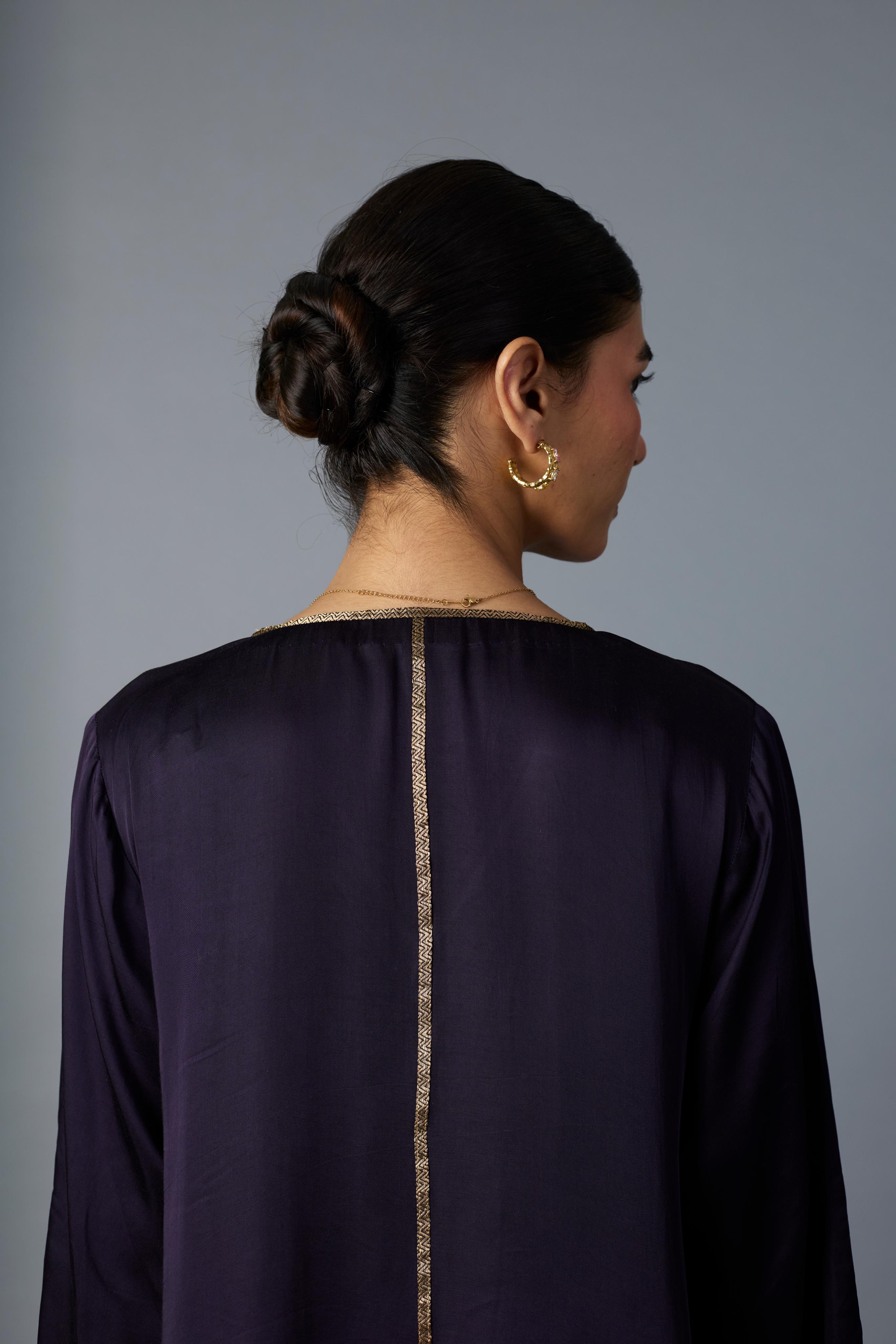 FIROZA KURTA SET - PURPLE