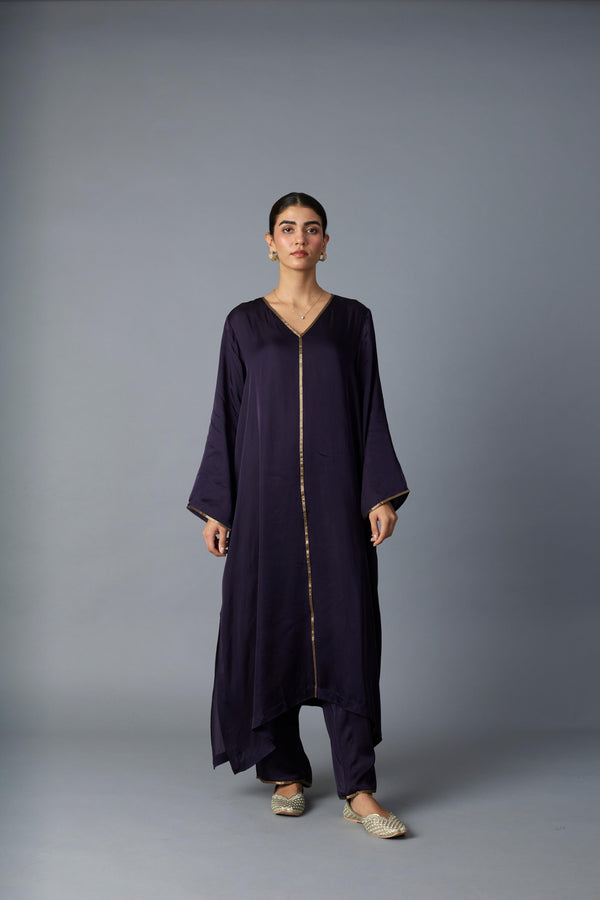 FIROZA KURTA SET - PURPLE