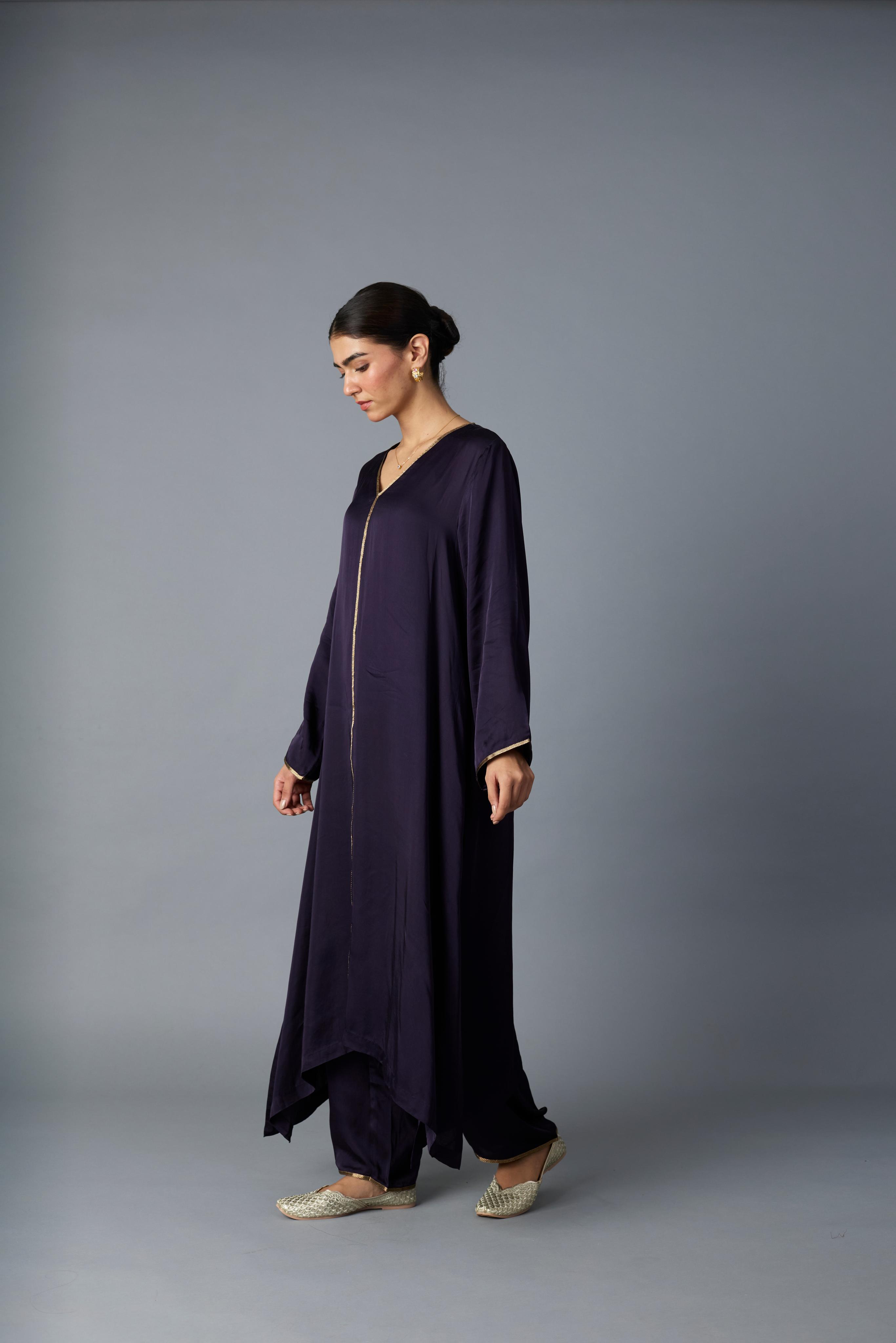 FIROZA KURTA SET - PURPLE