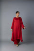 SABAH KALIDAR KURTA SET- DEEP RED