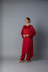 SABAH KALIDAR KURTA SET- DEEP RED