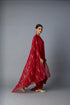 SABAH KALIDAR KURTA SET- DEEP RED