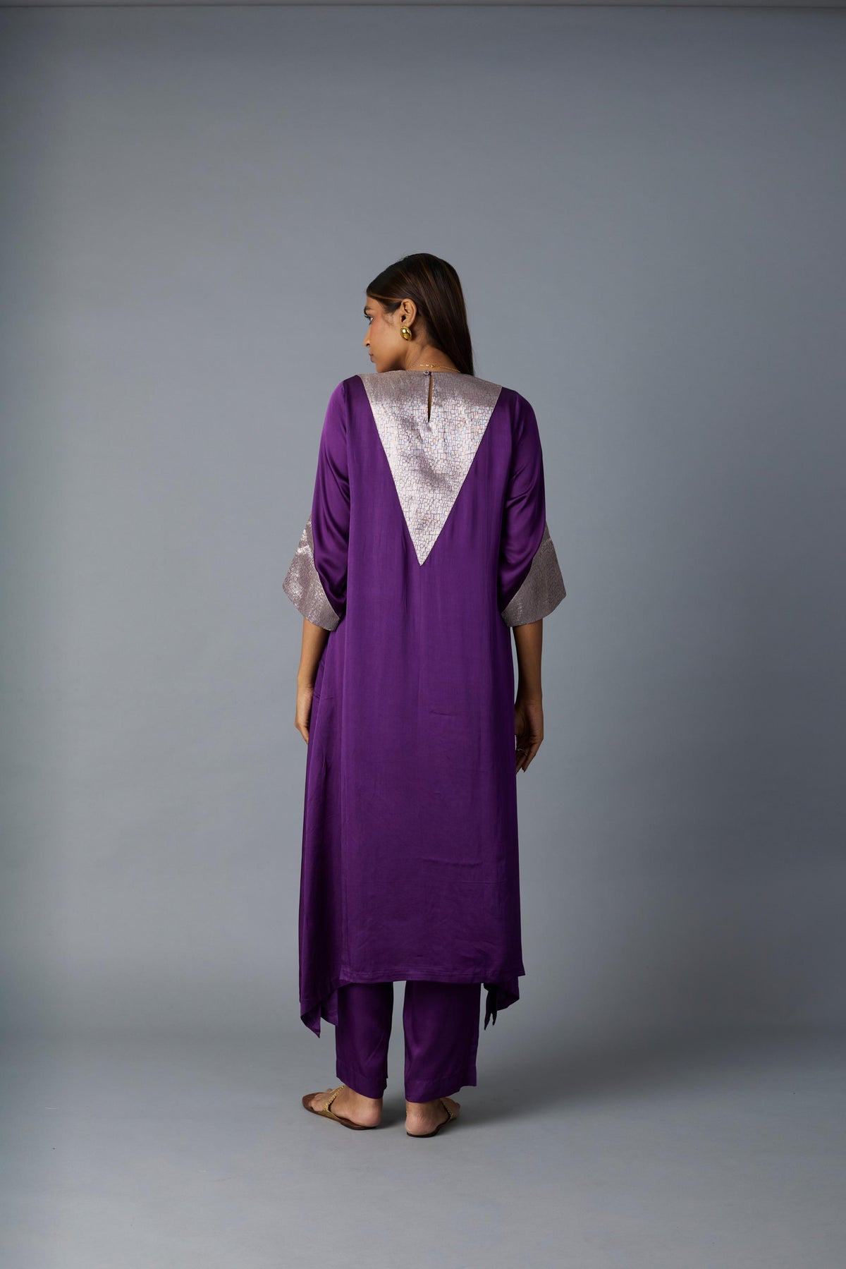 TIKONA KURTA SET- PURPLE