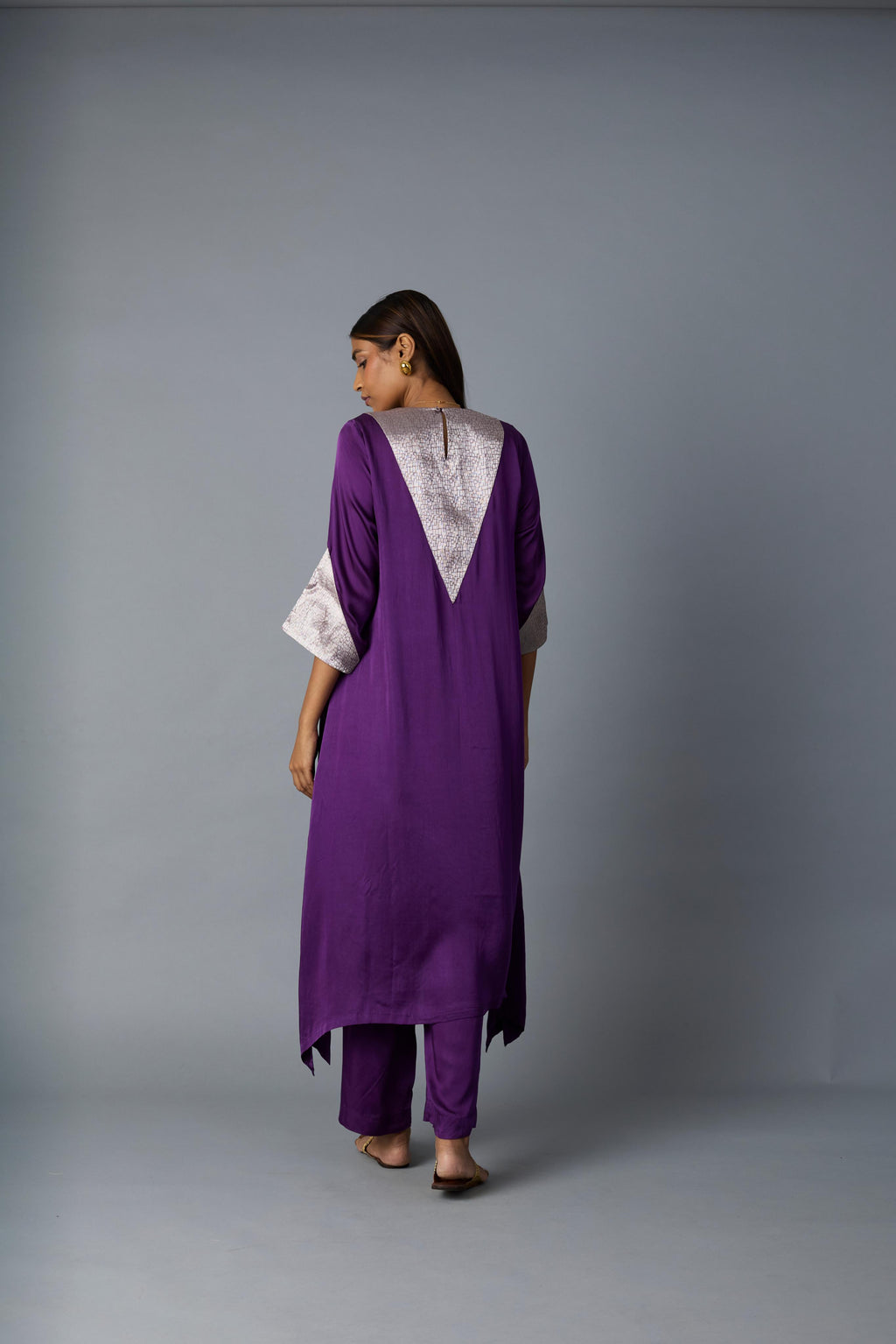 TIKONA KURTA SET- PURPLE