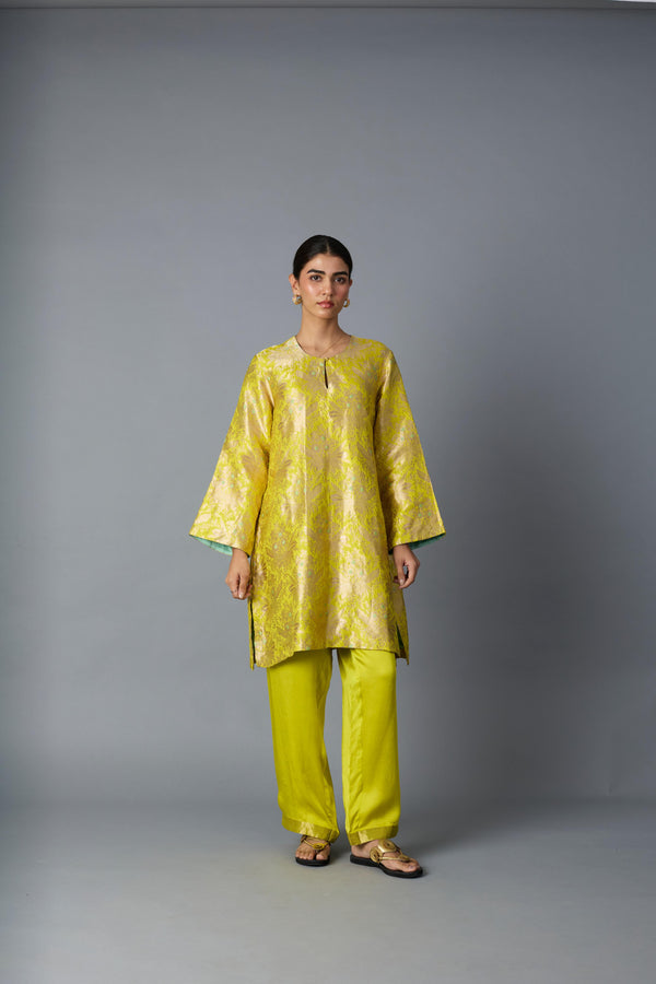 HAZARA CO-ORD SET YELLOW (SET OF TWO )