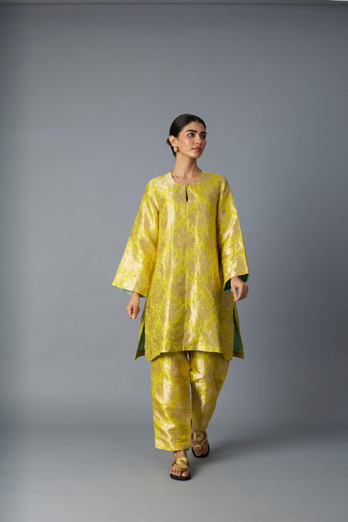 HAZARA CO-ORD SET YELLOW (SET OF TWO)