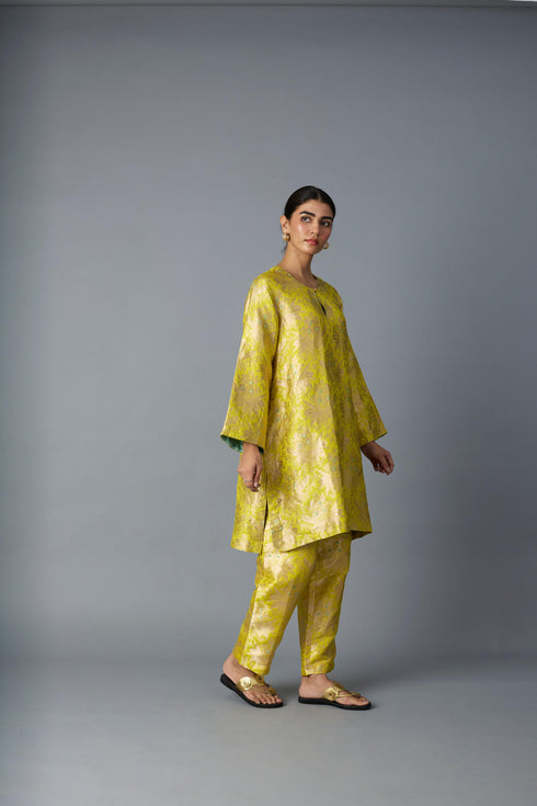 HAZARA CO-ORD SET YELLOW (SET OF TWO)