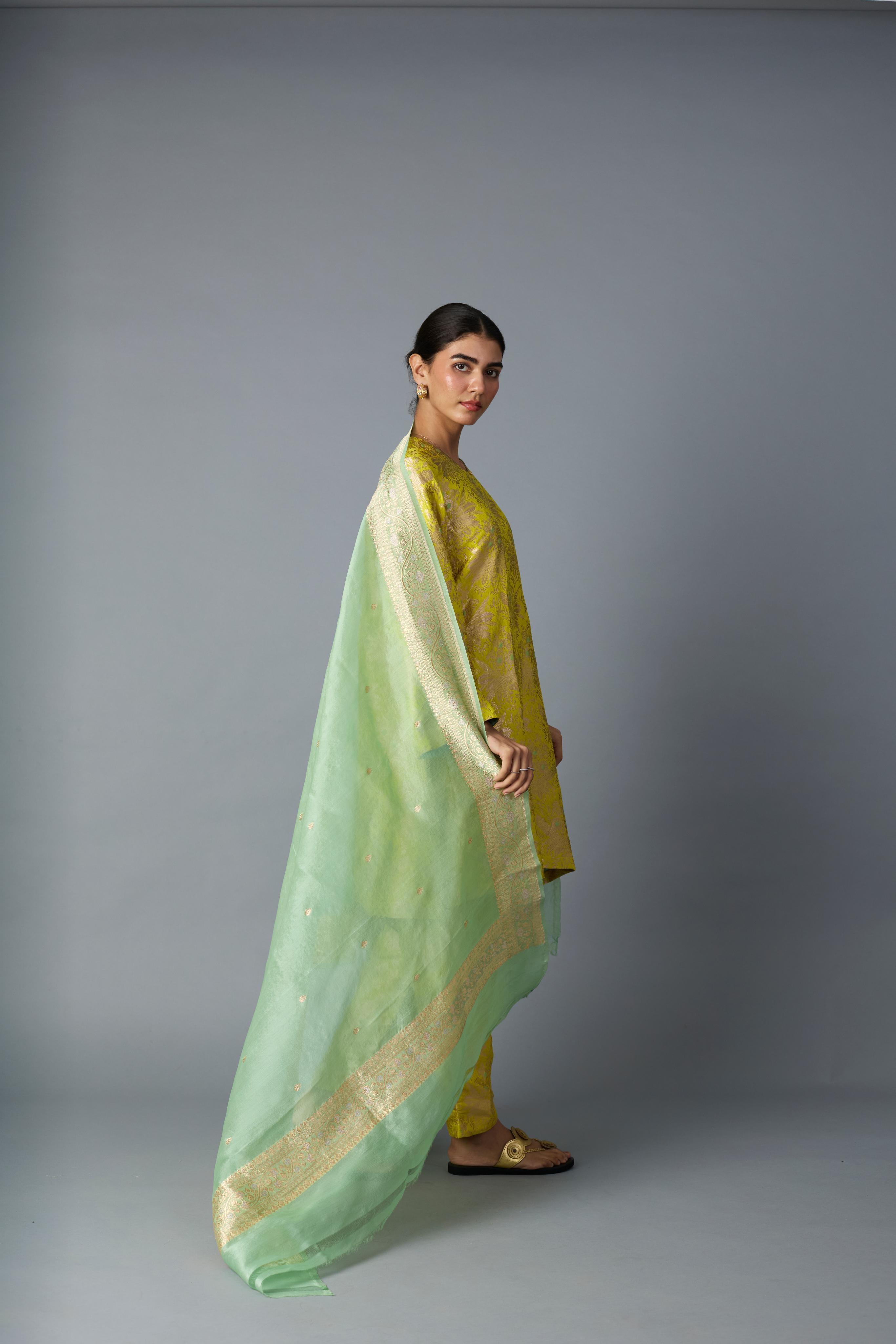 HAZARA CO-ORD SET YELLOW (SET OF TWO)