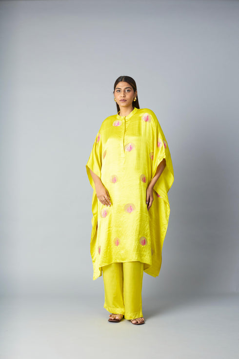 MOR KAFTAN SET YELLOW ( SET OF TWO )