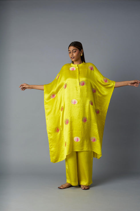 MOR KAFTAN SET YELLOW ( SET OF TWO )