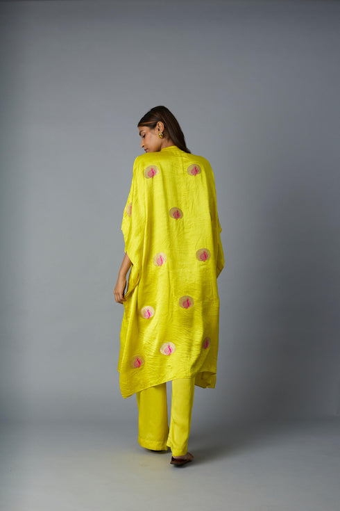 MOR KAFTAN SET YELLOW ( SET OF TWO )