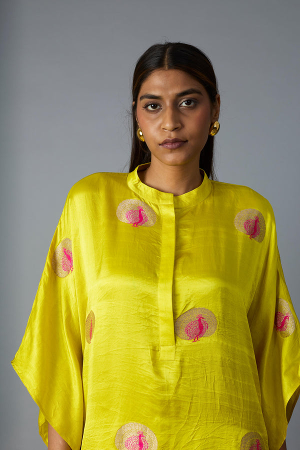 MOR KAFTAN SET YELLOW ( SET OF TWO )