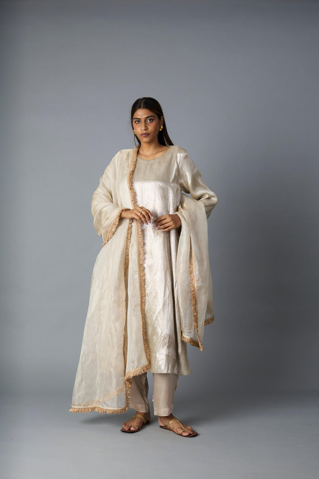 CHAANDI TISSUE  KURTA SET (SET OF TWO)