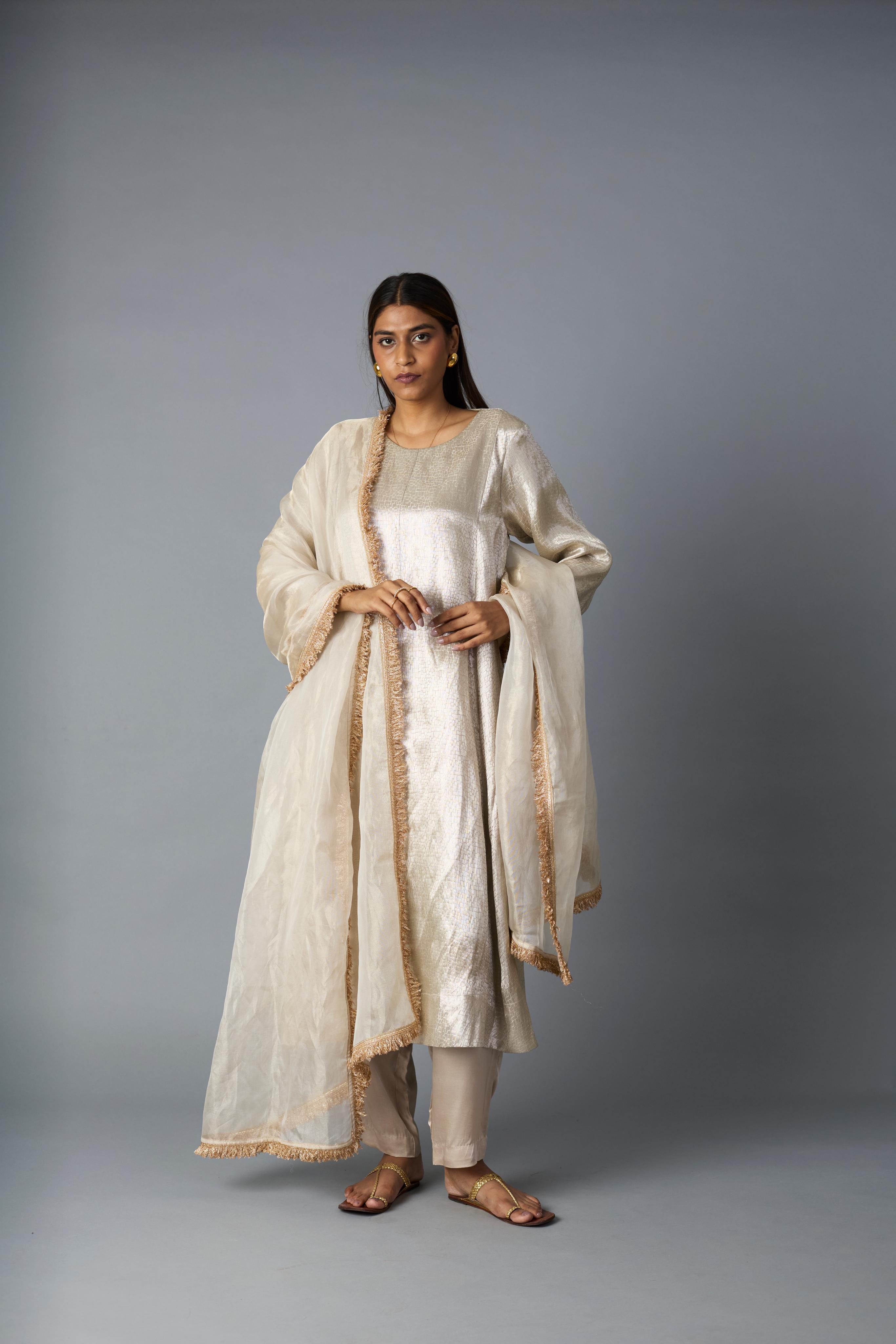 CHAANDI TISSUE  KURTA SET (SET OF TWO)