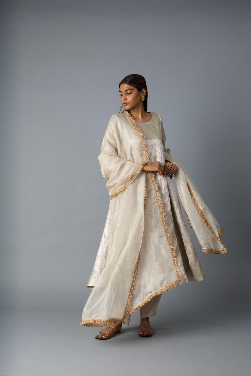 CHAANDI TISSUE  KURTA SET (SET OF TWO)