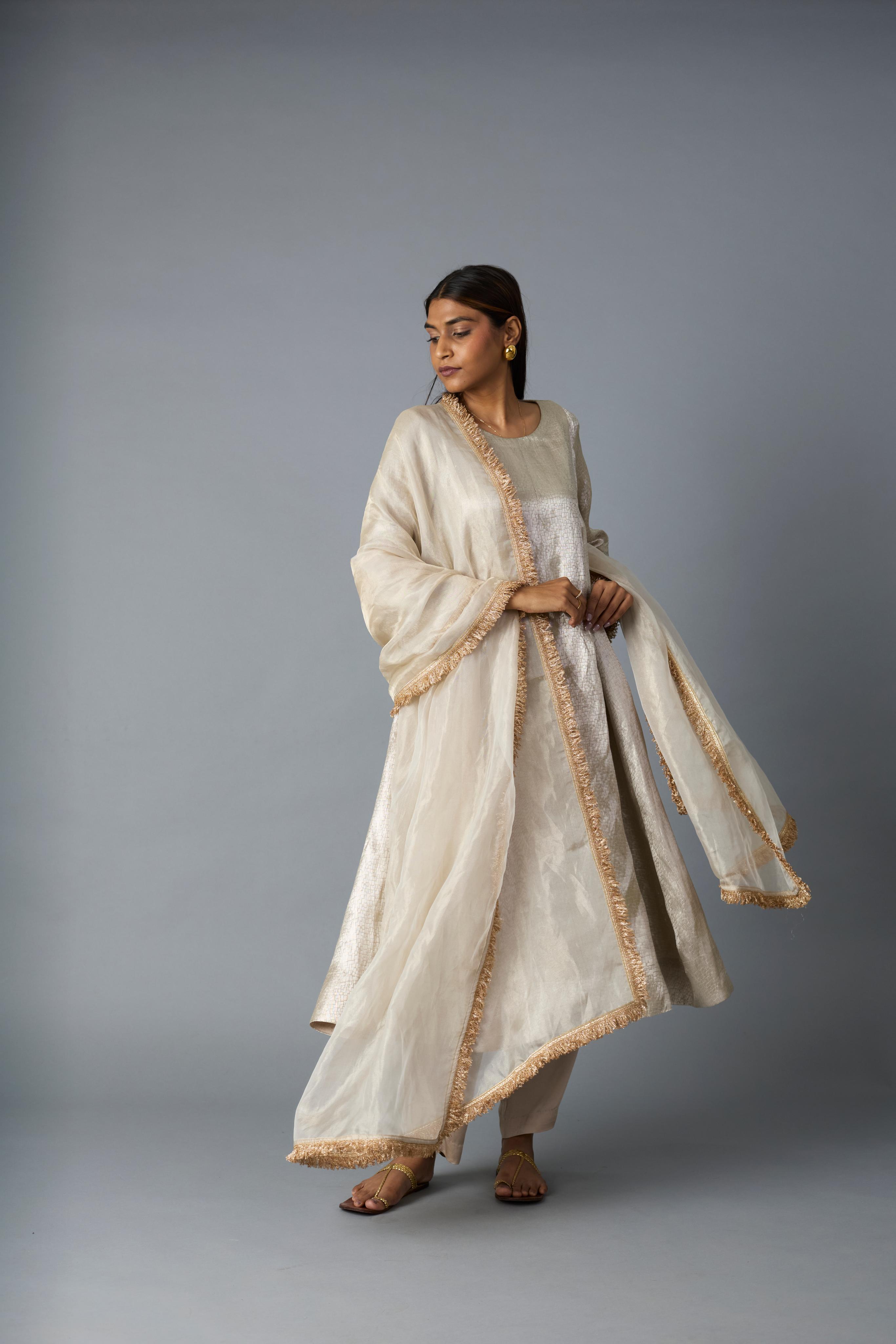 CHAANDI TISSUE  KURTA SET (SET OF TWO)