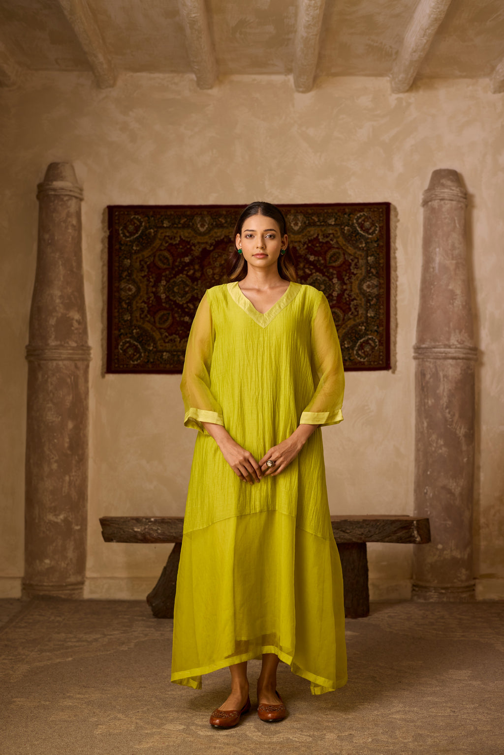 GUL KAFTAN LIME GREEN