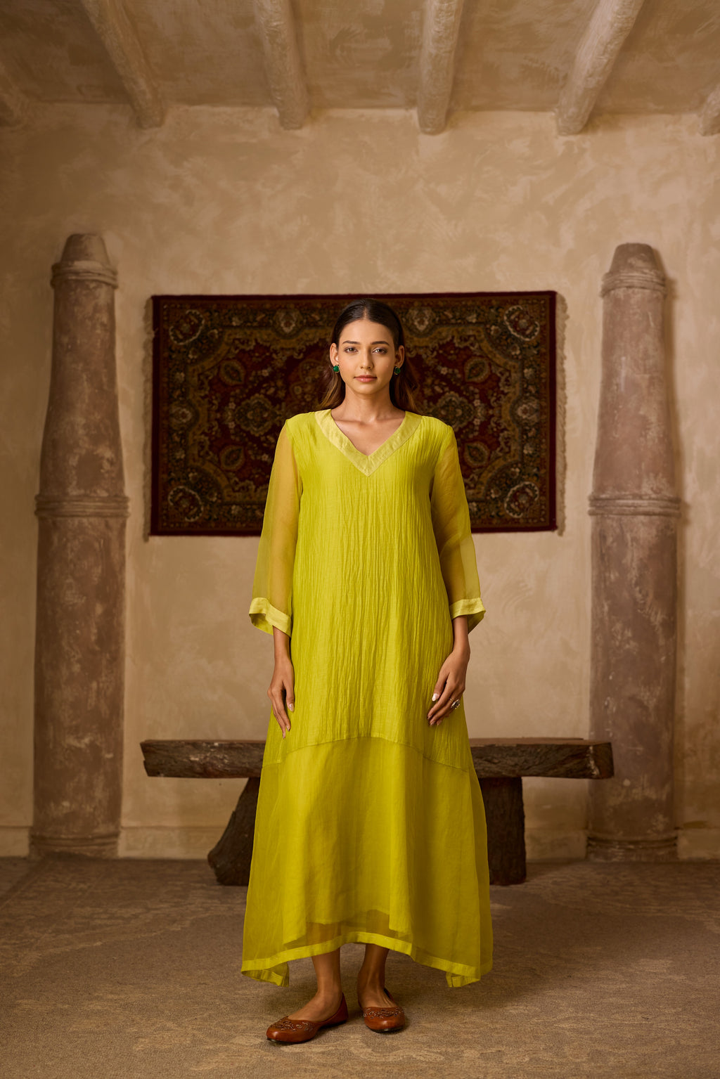 GUL KAFTAN LIME GREEN