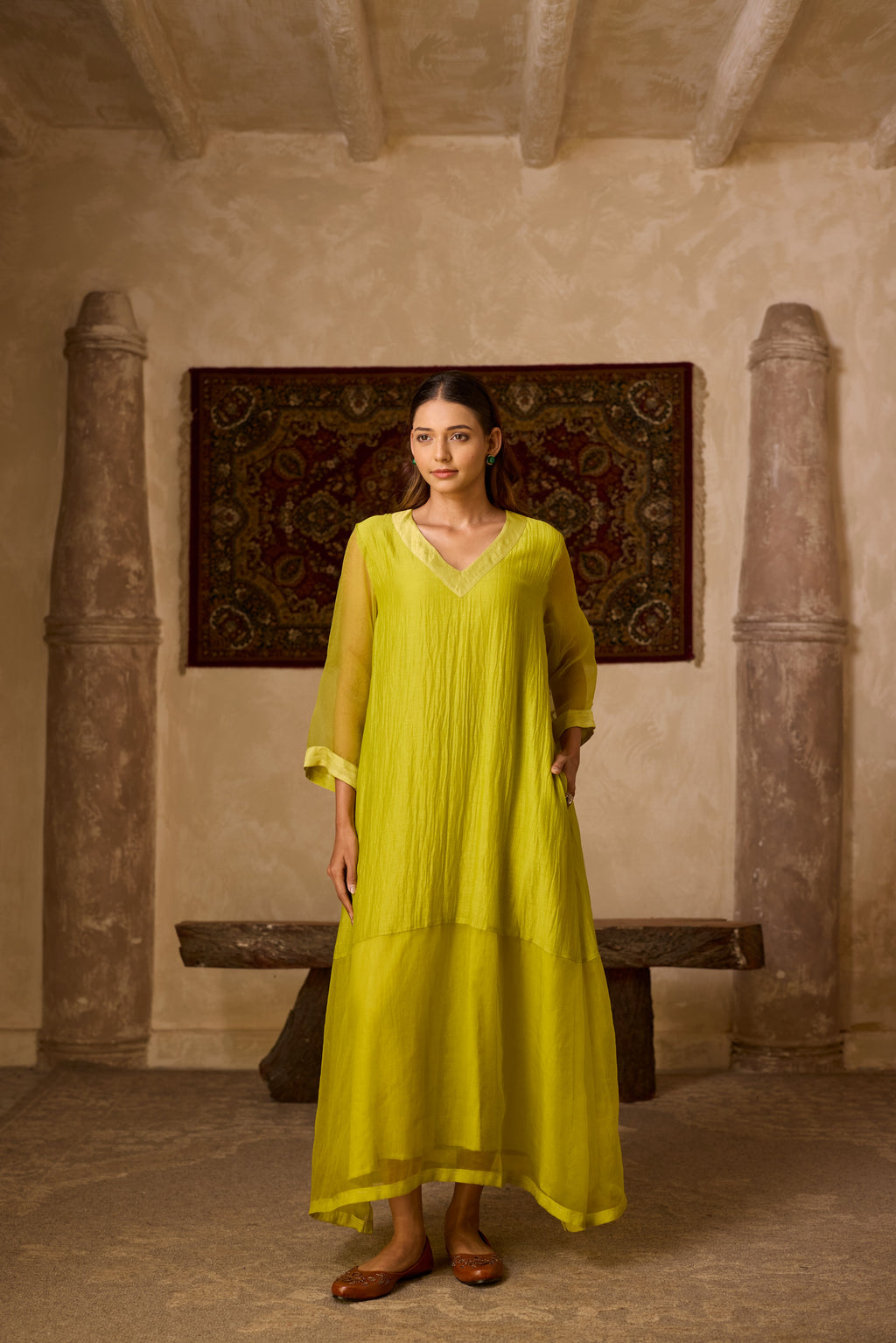 GUL KAFTAN LIME GREEN