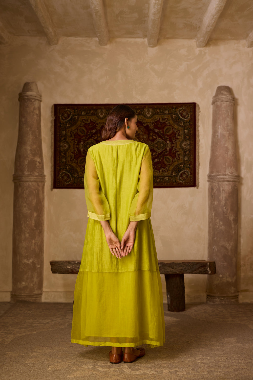 GUL KAFTAN LIME GREEN