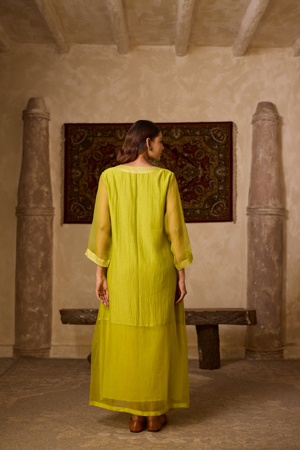 GUL KAFTAN LIME GREEN