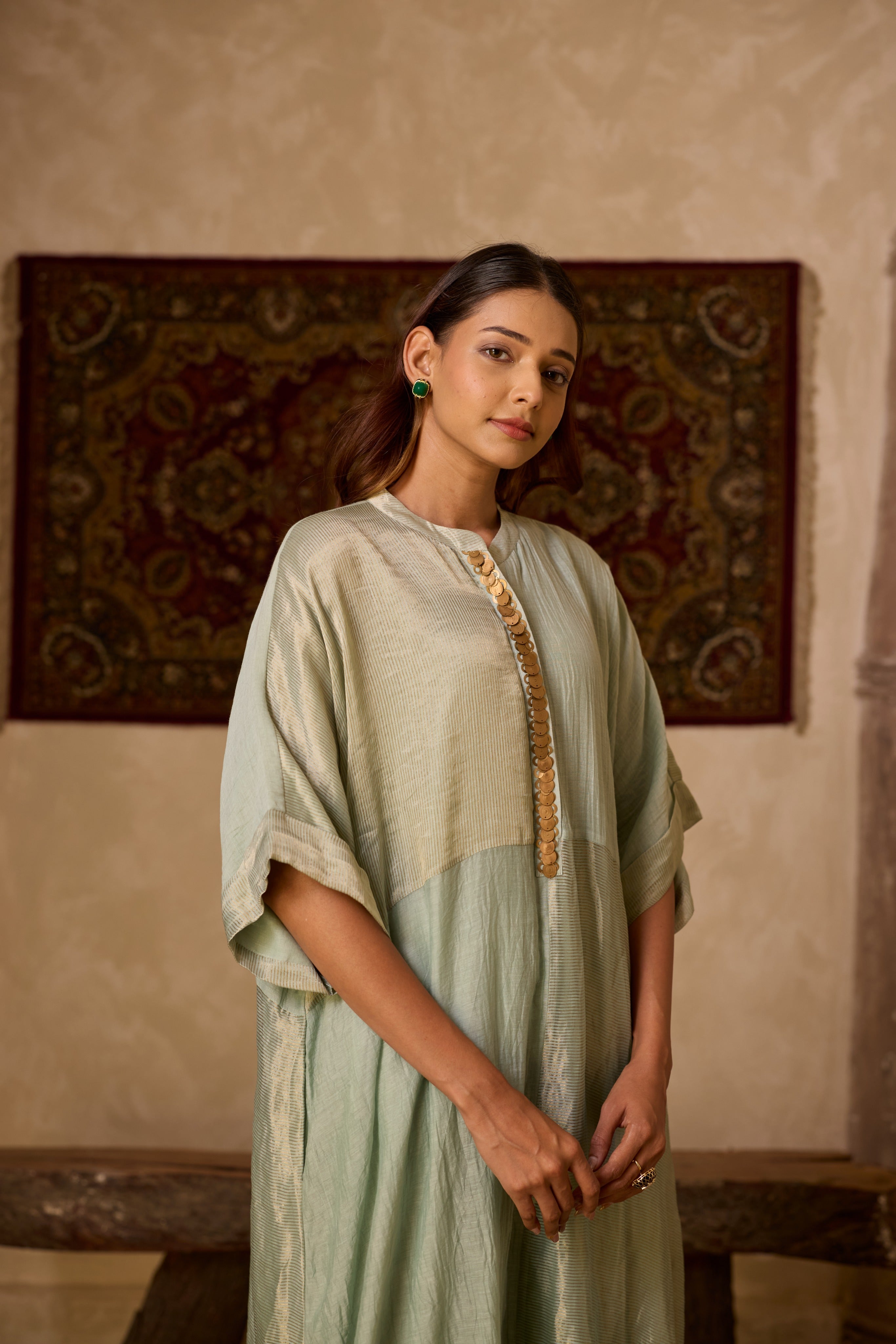 MUMTAJ KAFTAN SET POWDER BLUE