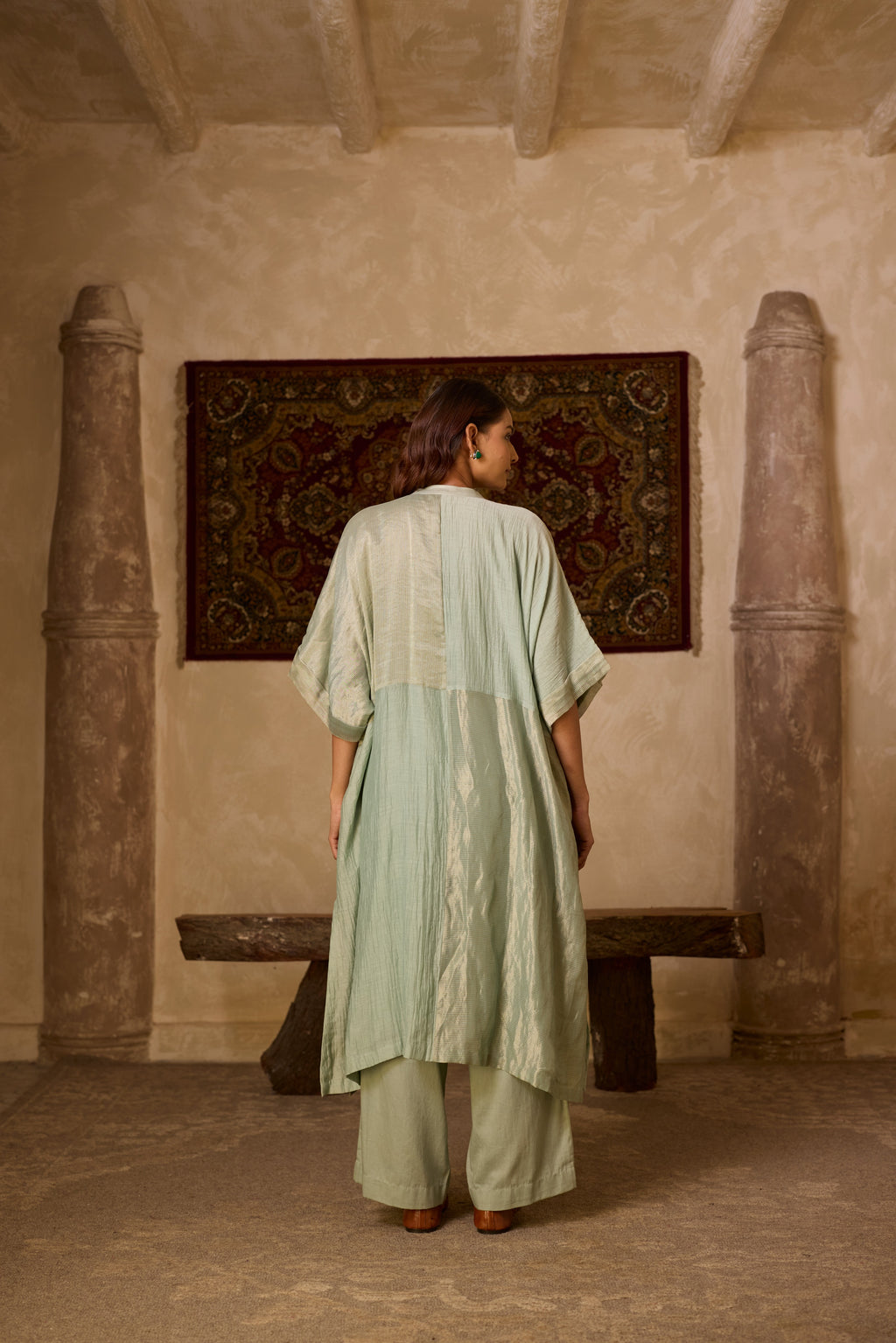 MUMTAJ KAFTAN SET POWDER BLUE