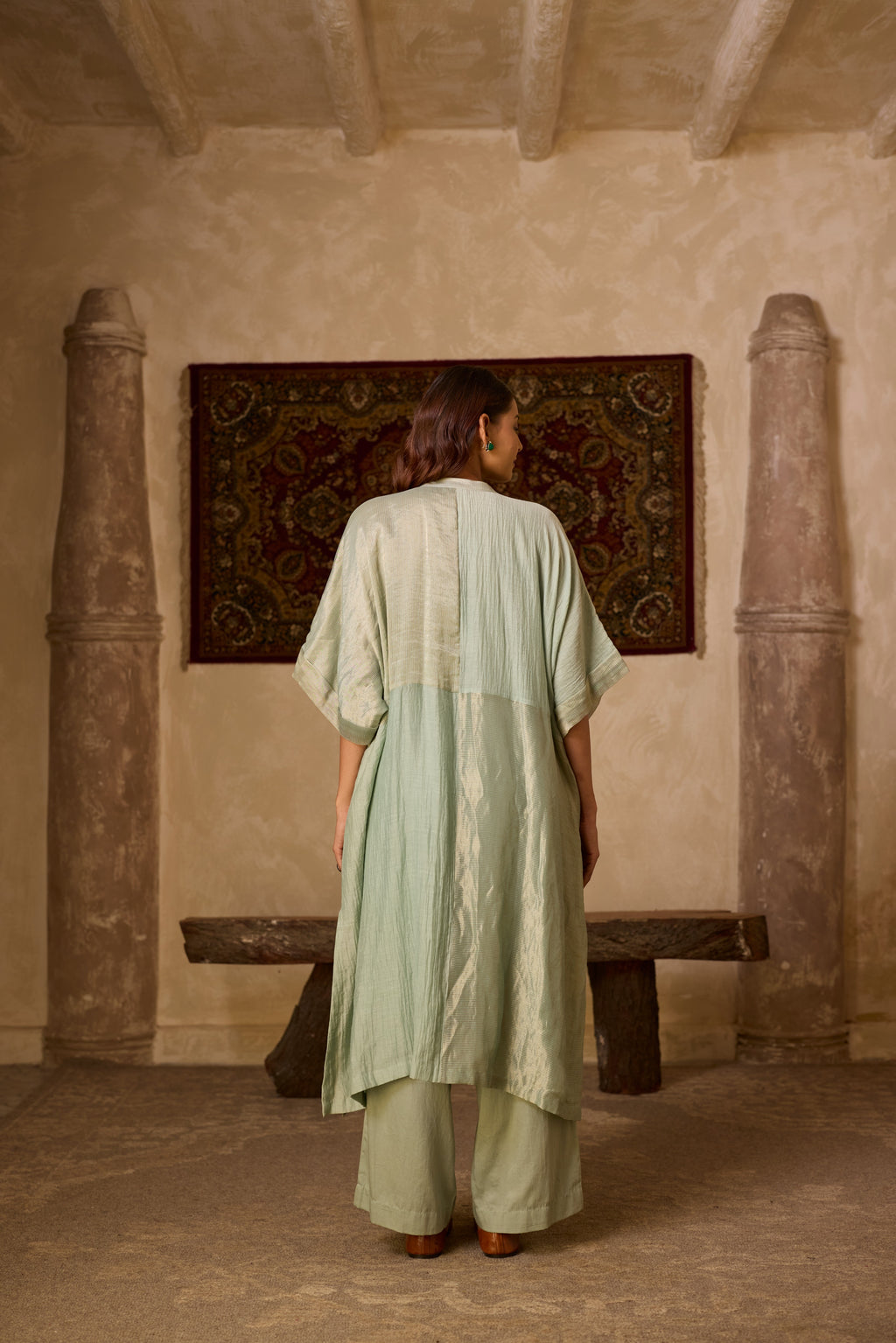 MUMTAJ KAFTAN SET POWDER BLUE