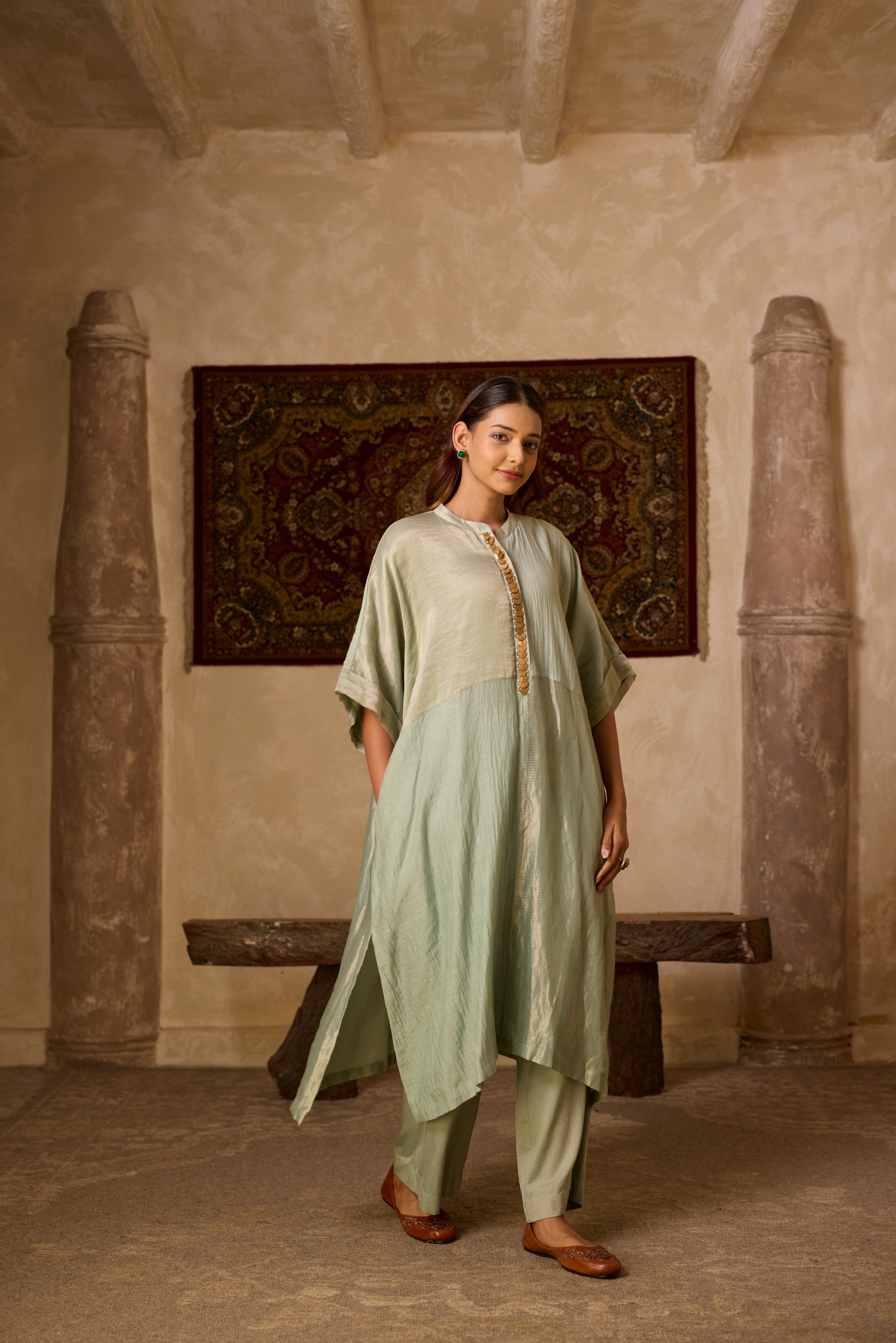 MUMTAJ KAFTAN SET POWDER BLUE