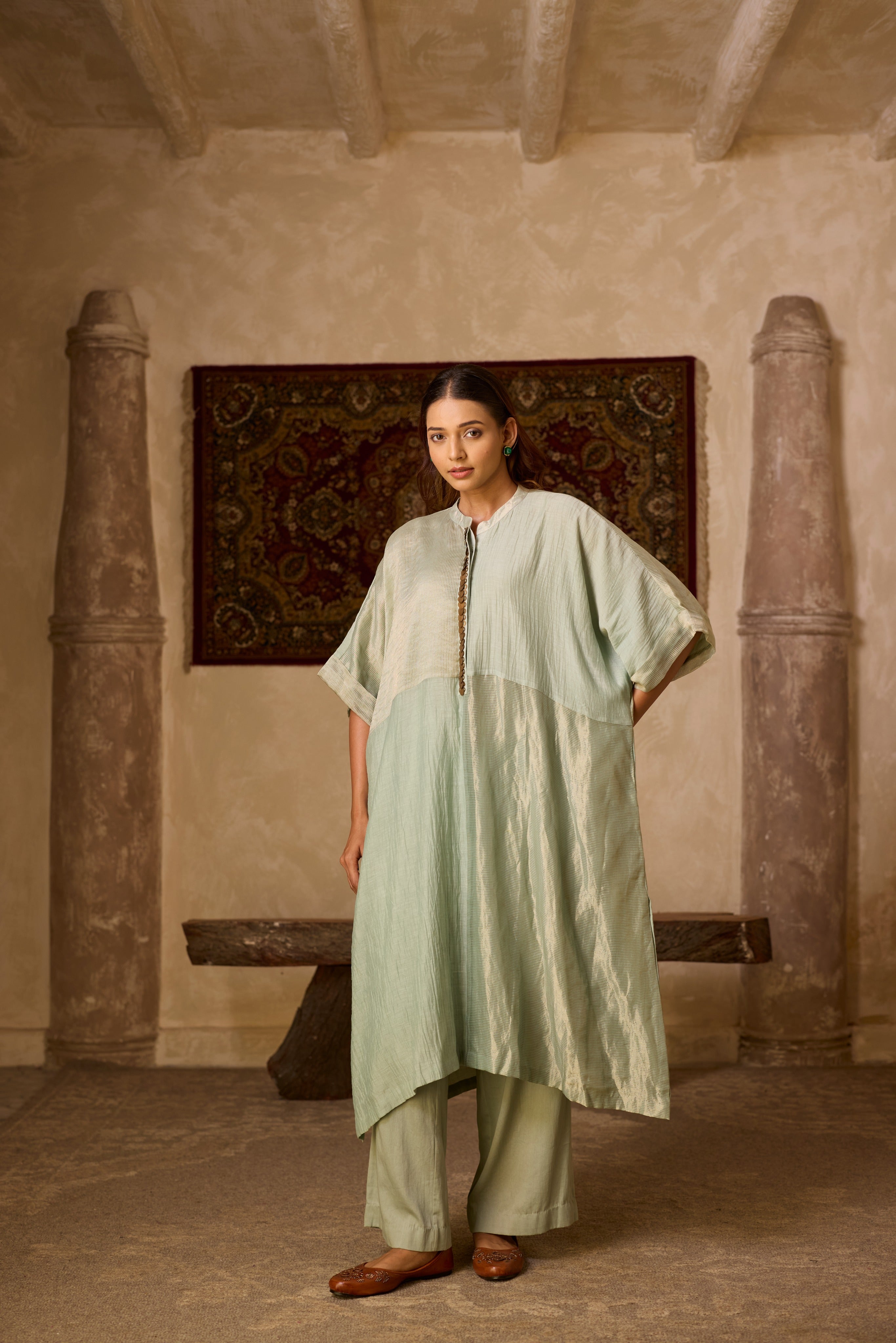 MUMTAJ KAFTAN SET POWDER BLUE