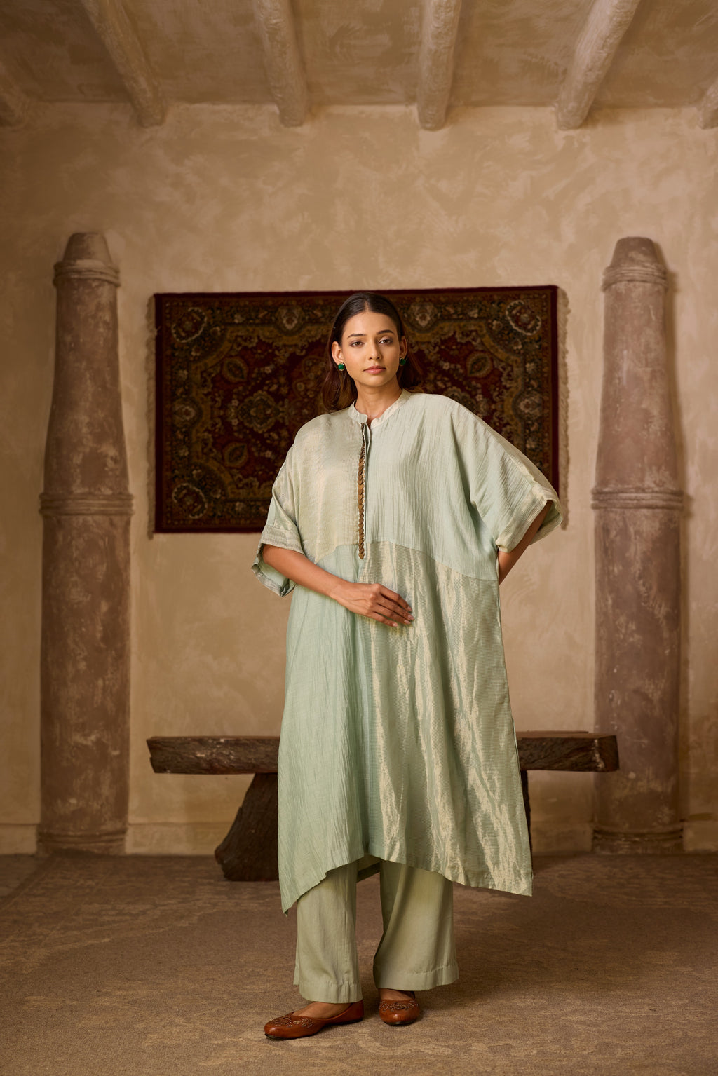 MUMTAJ KAFTAN SET POWDER BLUE