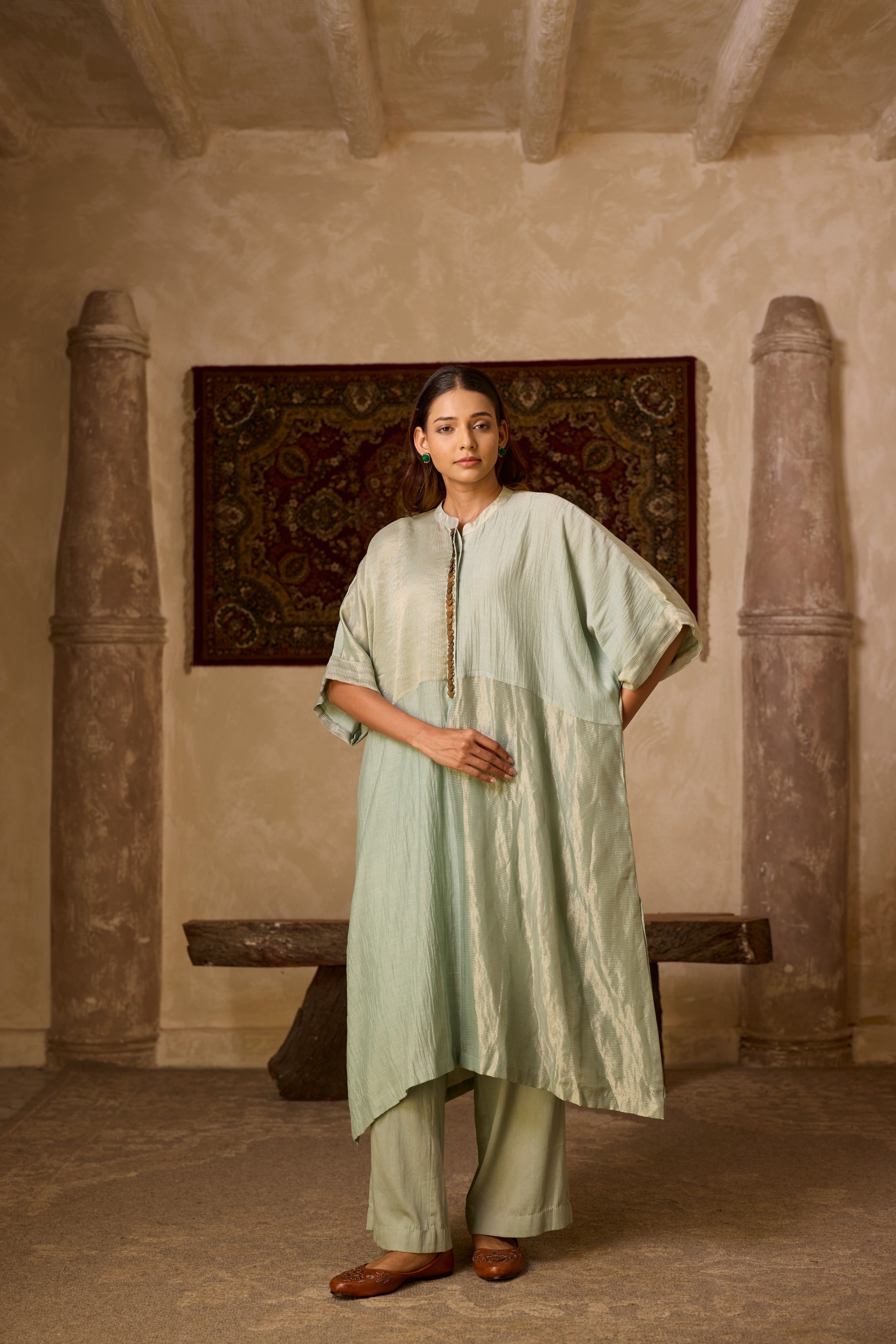 MUMTAJ KAFTAN SET POWDER BLUE