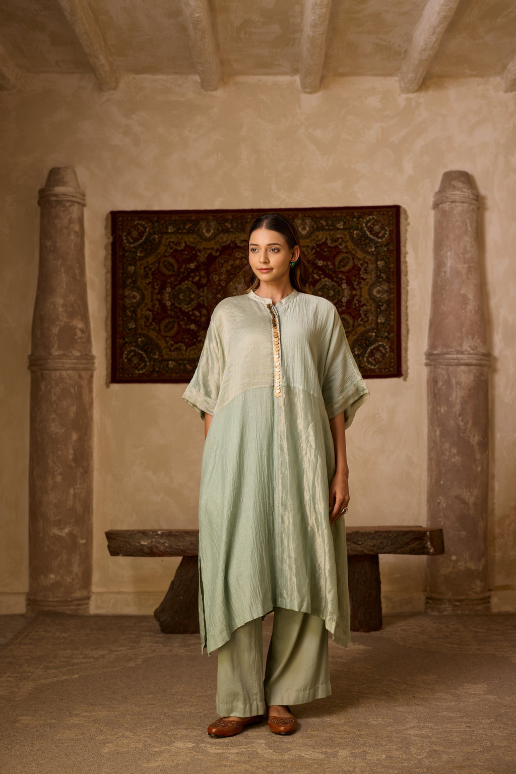 MUMTAJ KAFTAN SET POWDER BLUE