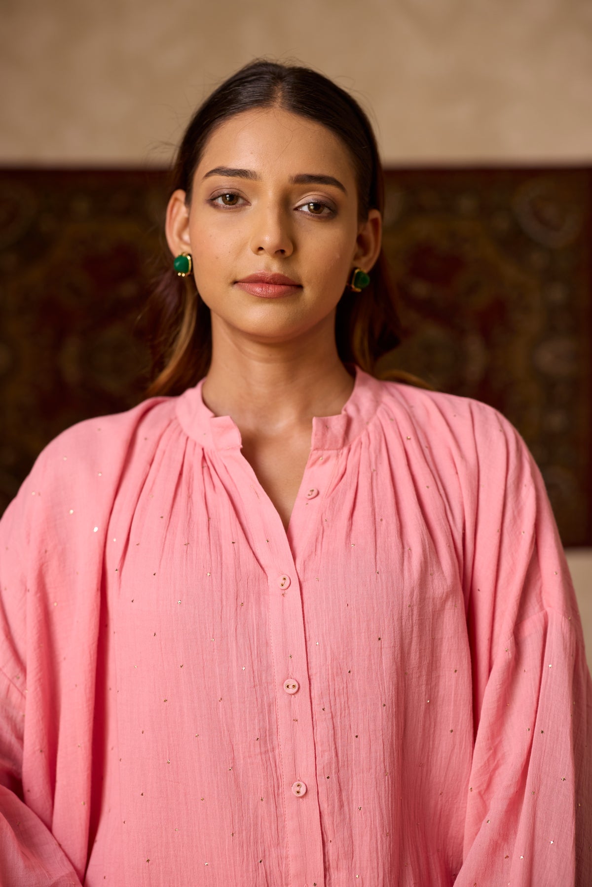 BASANTI CO-ORD SET PINK (SET OF TWO PCS)