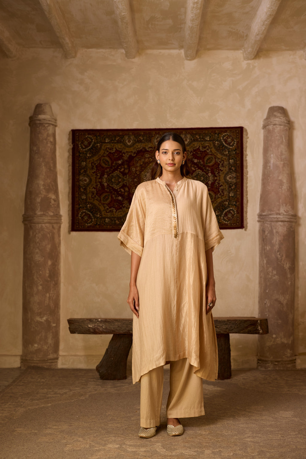 MUMTAJ KAFTAN SET BEIGE