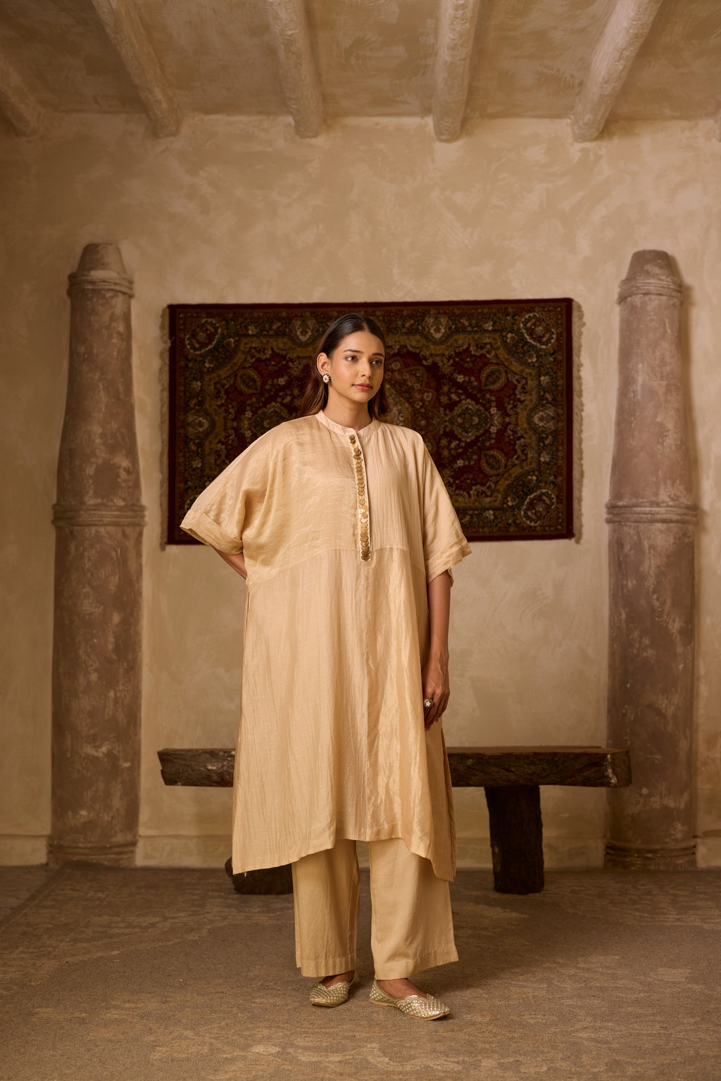 MUMTAJ KAFTAN SET BEIGE