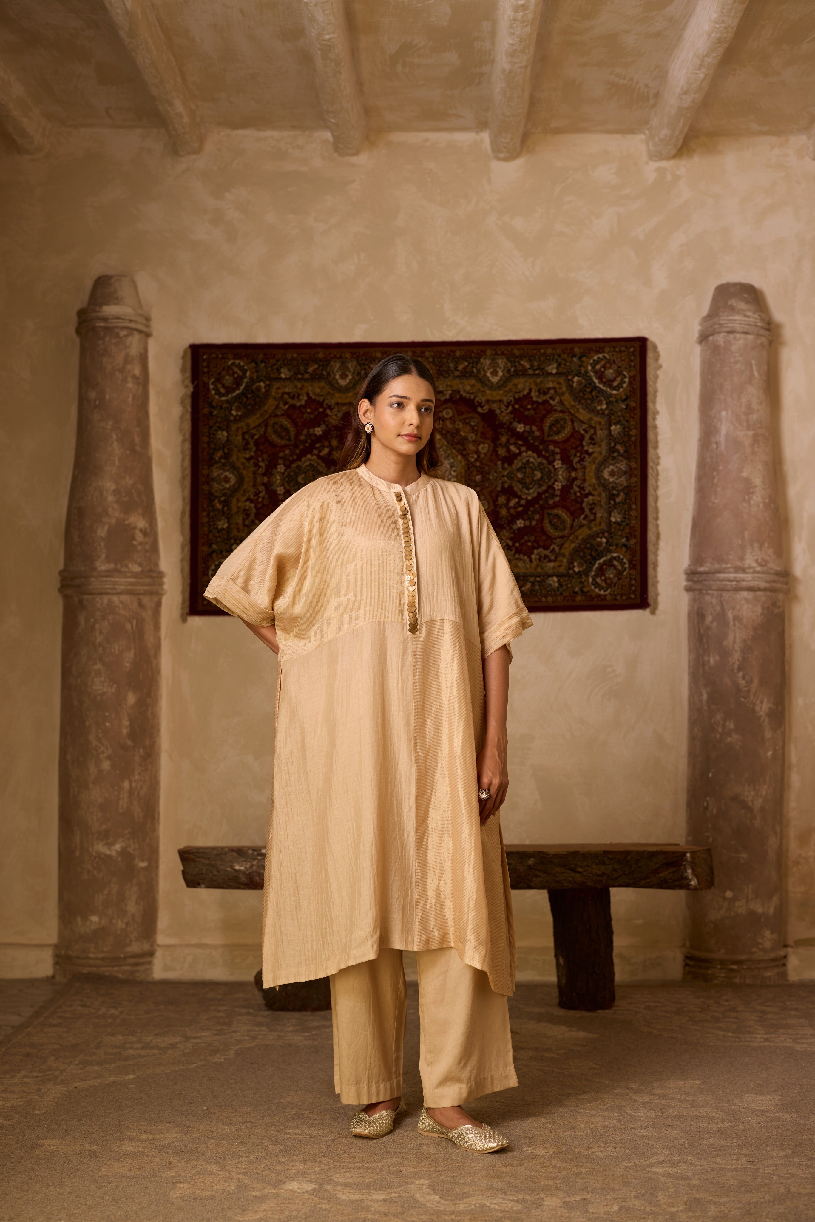 MUMTAJ KAFTAN SET BEIGE