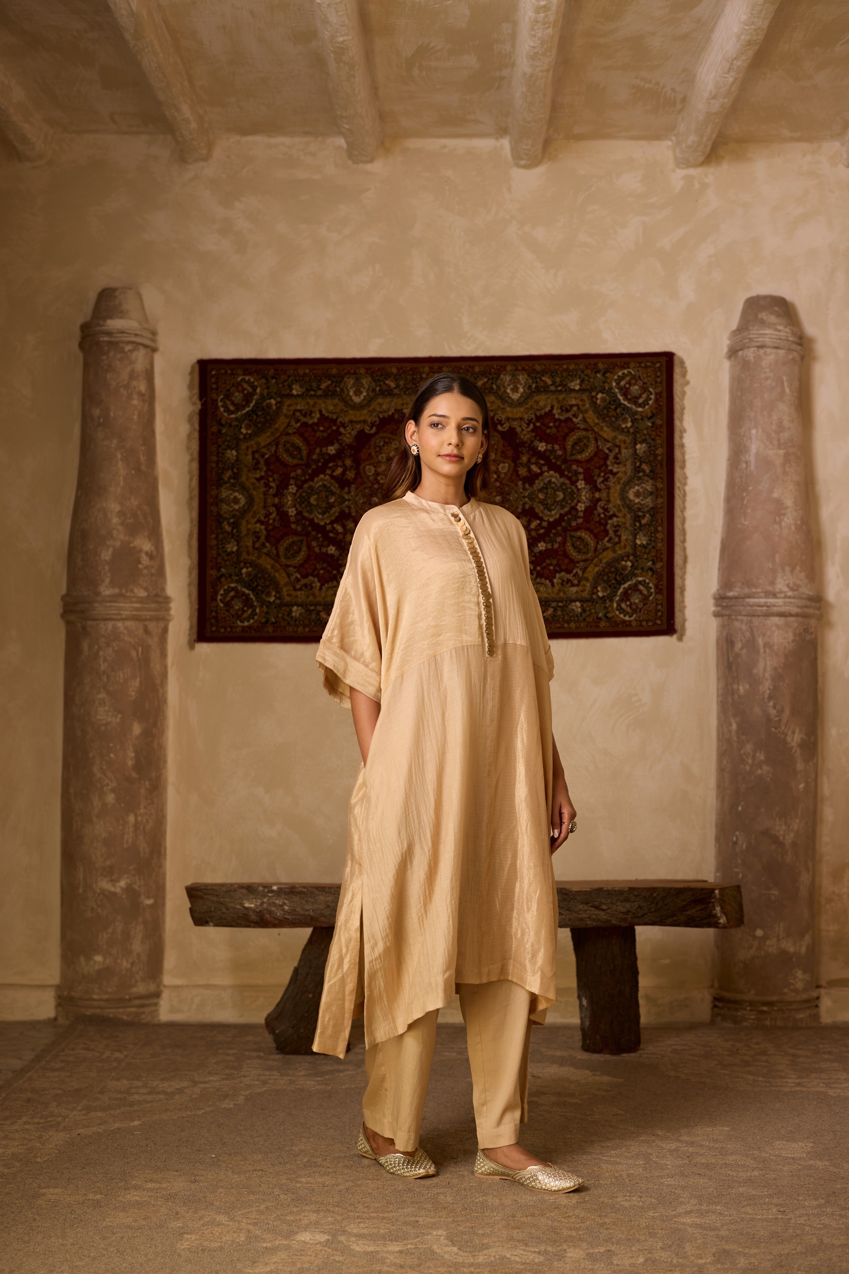 MUMTAJ KAFTAN SET BEIGE