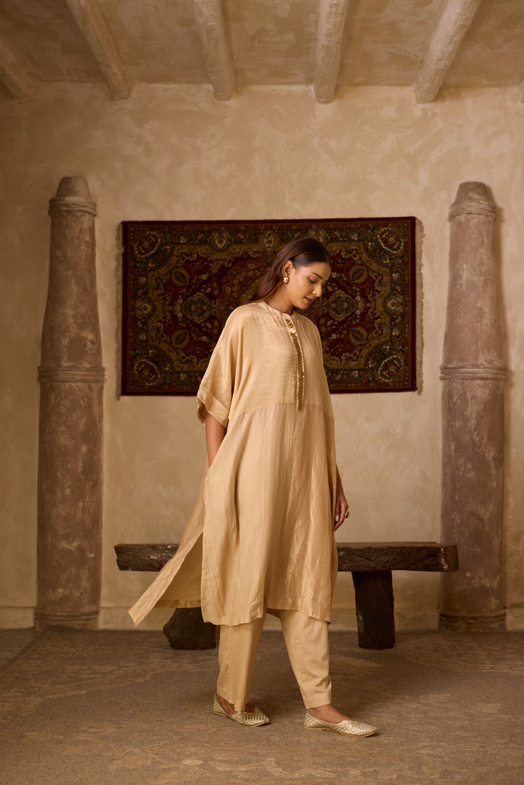 MUMTAJ KAFTAN SET BEIGE