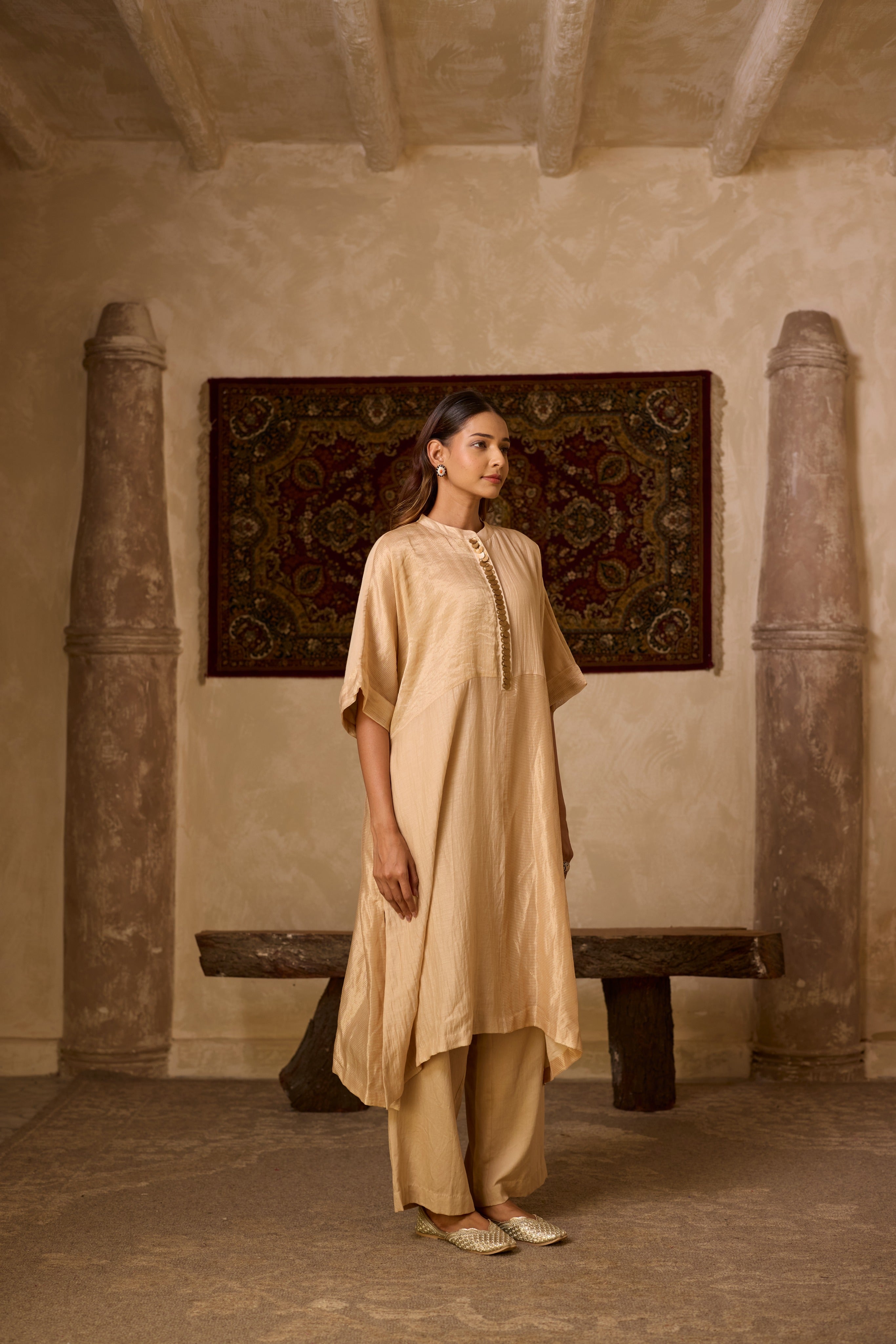 MUMTAJ KAFTAN SET BEIGE
