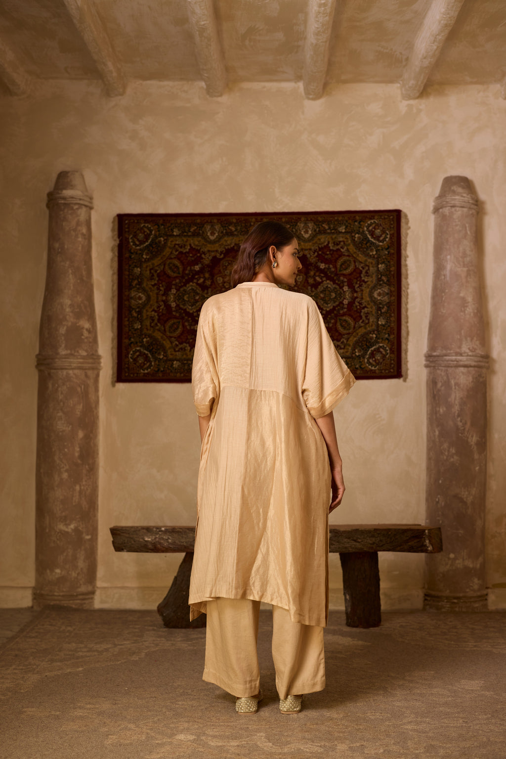 MUMTAJ KAFTAN SET BEIGE
