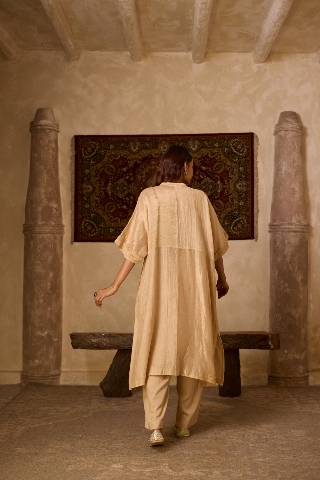 MUMTAJ KAFTAN SET BEIGE