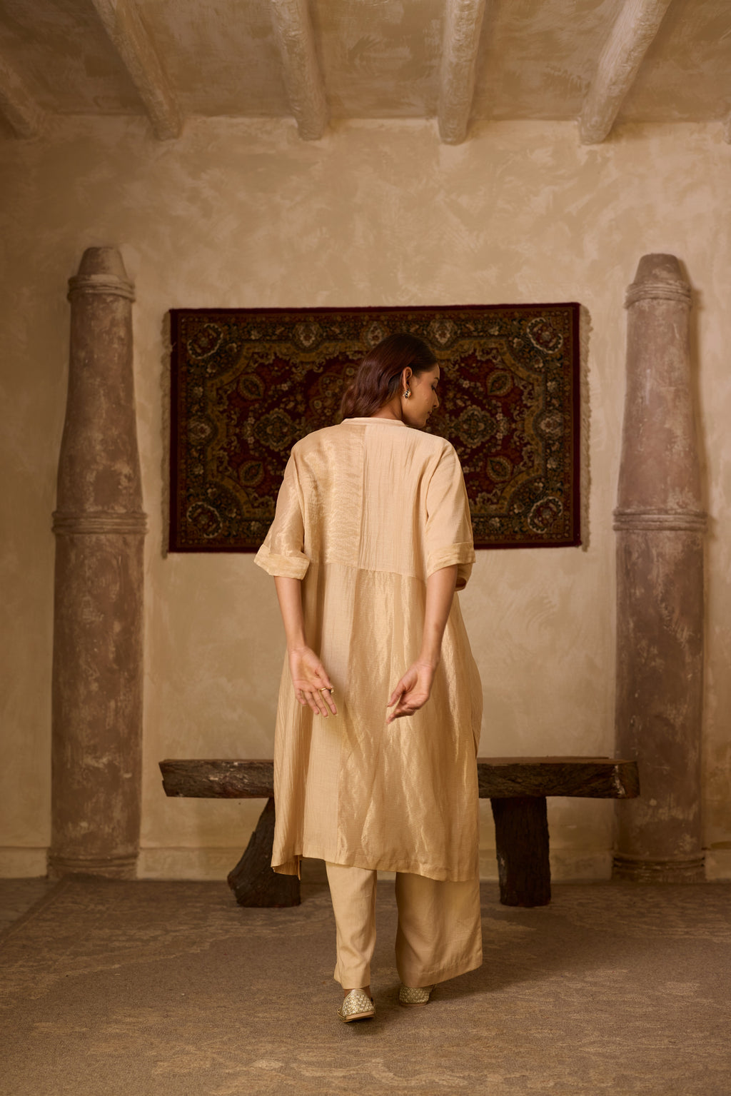 MUMTAJ KAFTAN SET BEIGE