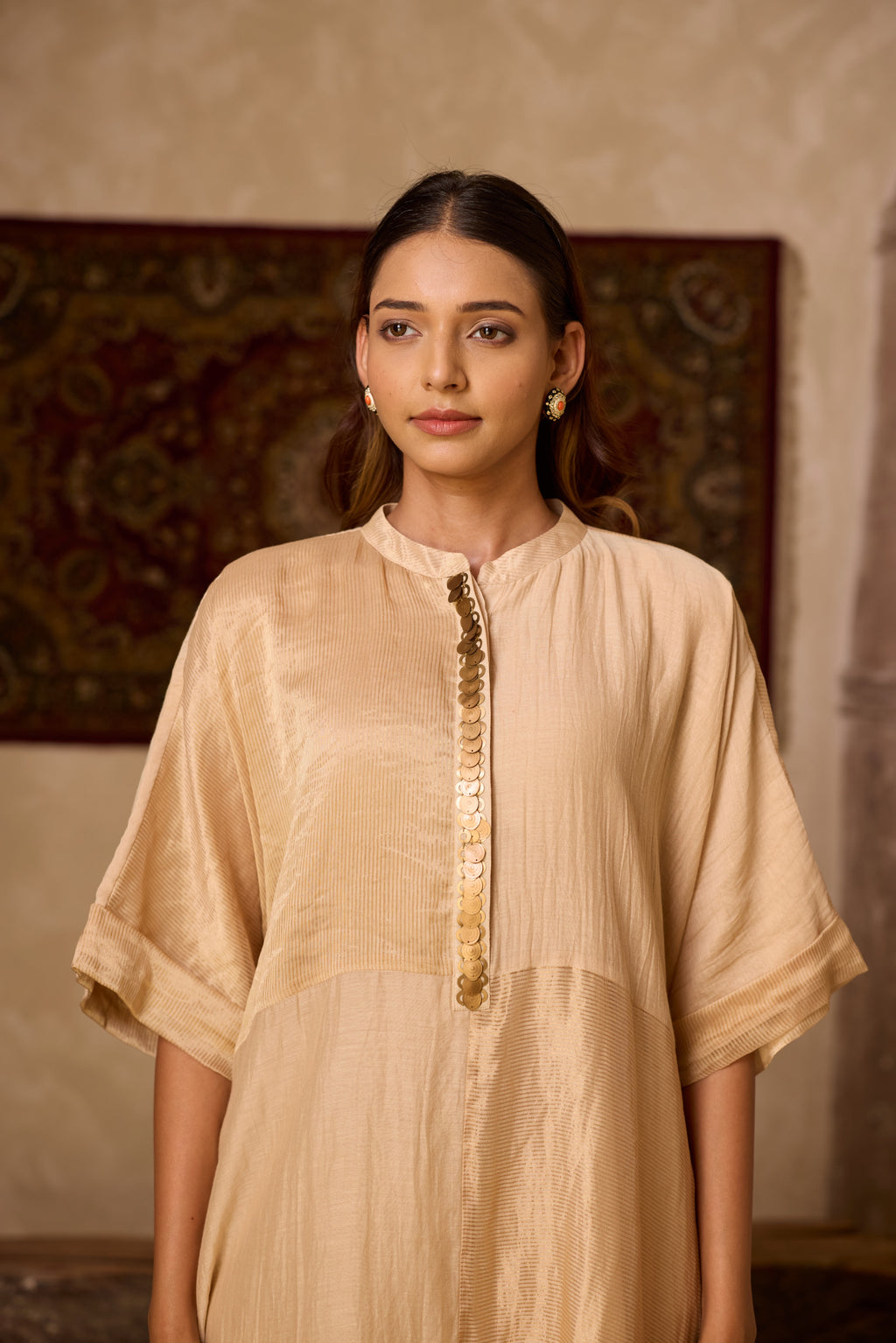 MUMTAJ KAFTAN SET BEIGE
