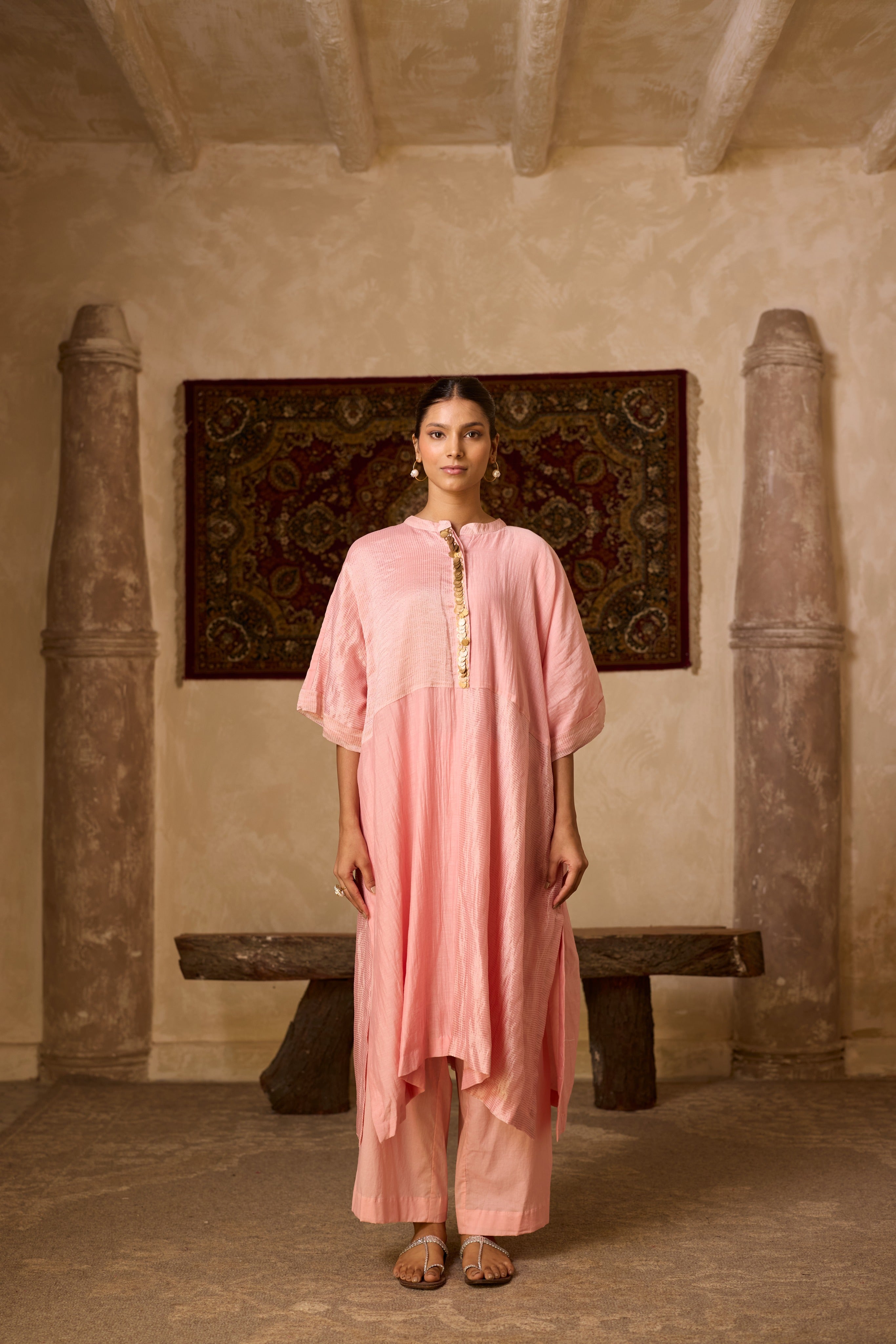 MUMTAJ KAFTAN SET PINK