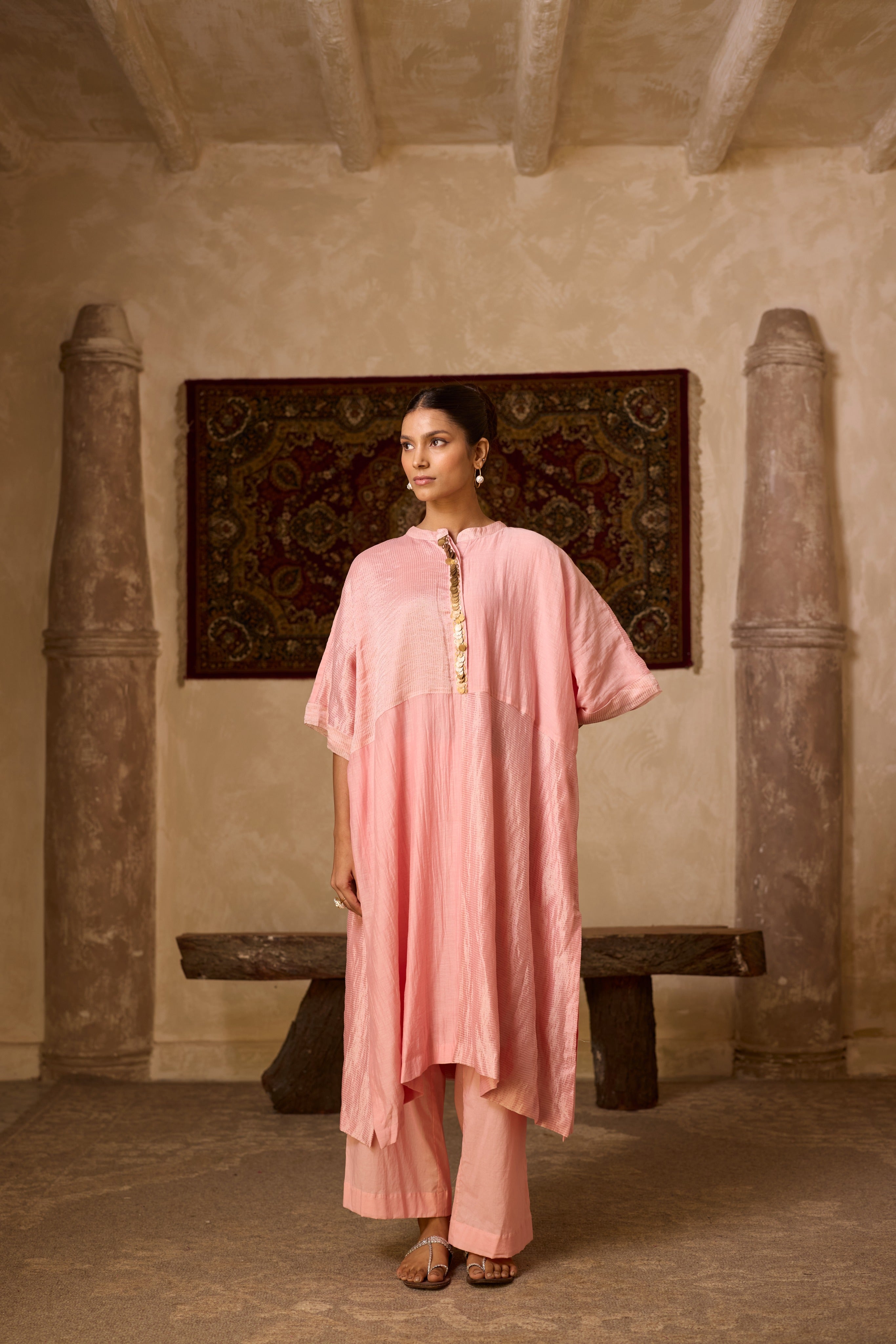 MUMTAJ KAFTAN SET PINK
