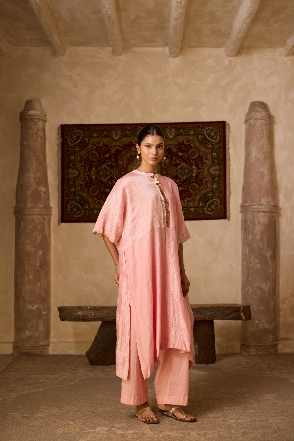 MUMTAJ KAFTAN SET PINK