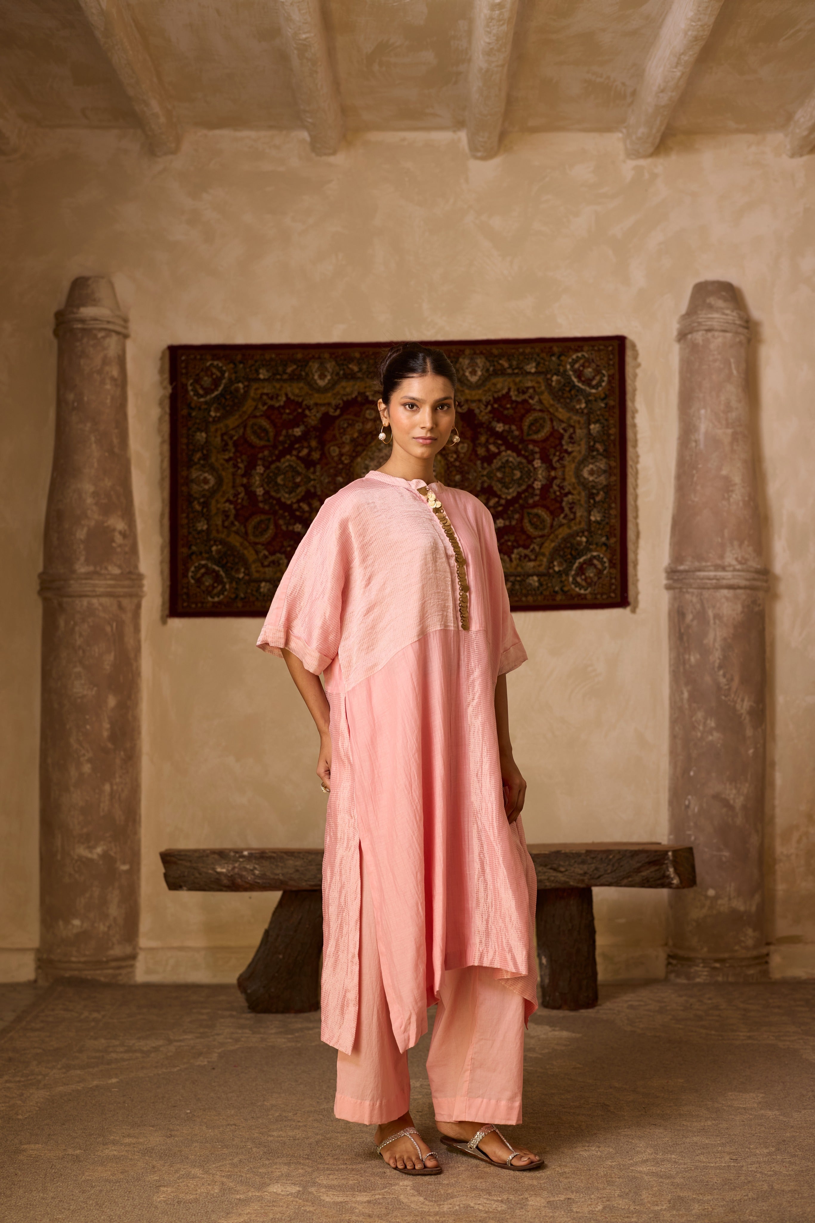 MUMTAJ KAFTAN SET PINK