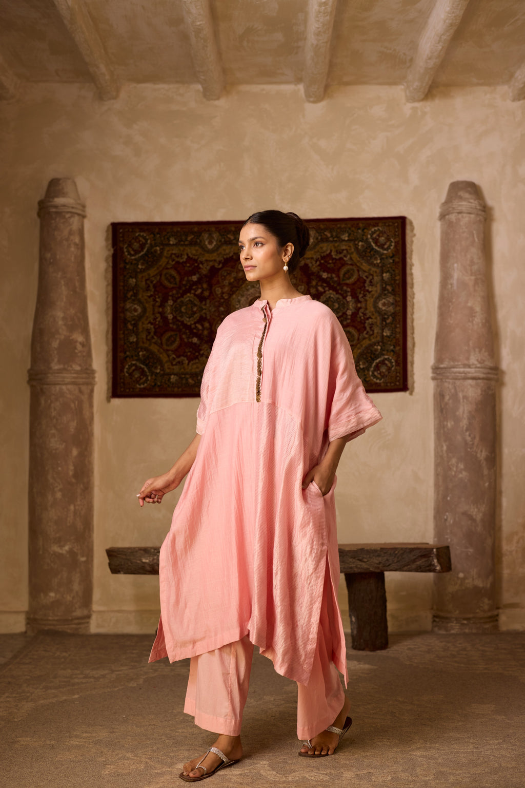 MUMTAJ KAFTAN SET PINK