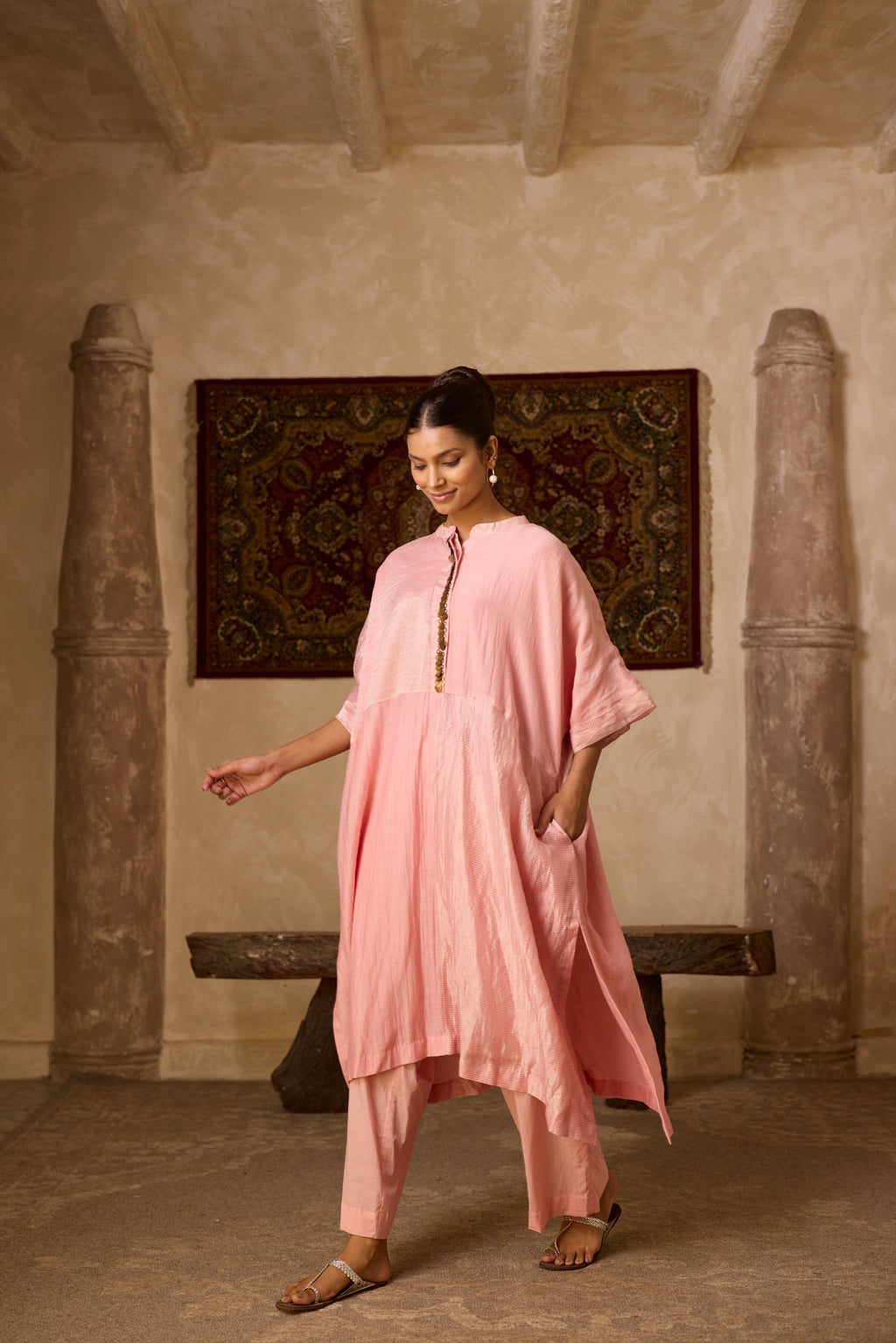 MUMTAJ KAFTAN SET PINK